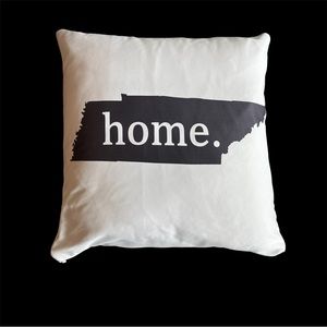 Tennessee square “Home” state pillow with washable cover, like new